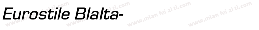 Eurostile BlaIta字体转换